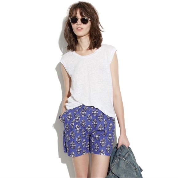 Madewell Pants - ✅ Madewell Deck Shorts Floral Woodcut Sz 2 EUC